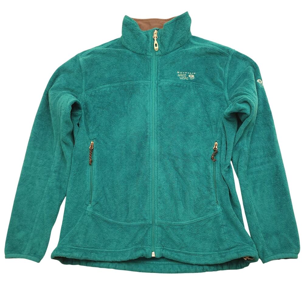 Mountain Hardwear Fleece Jacket Medium Teal DEFECT